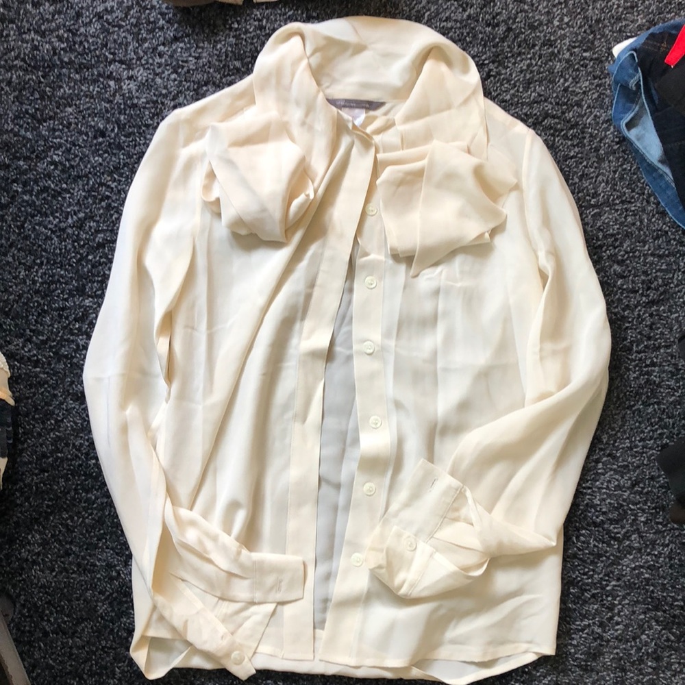 Cream Blouse 100% Silk